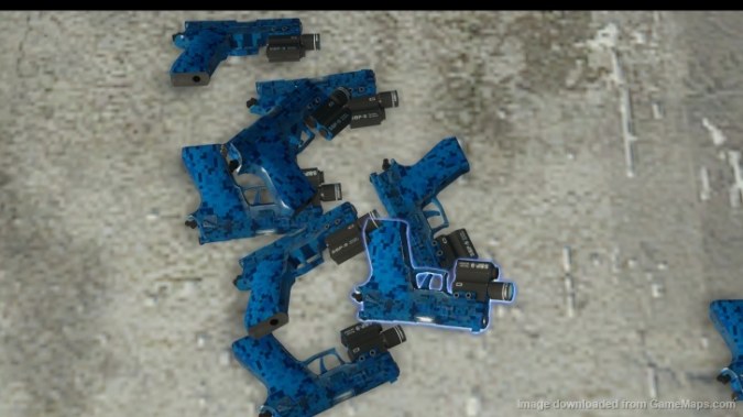 Blue Digital Camo Pistols